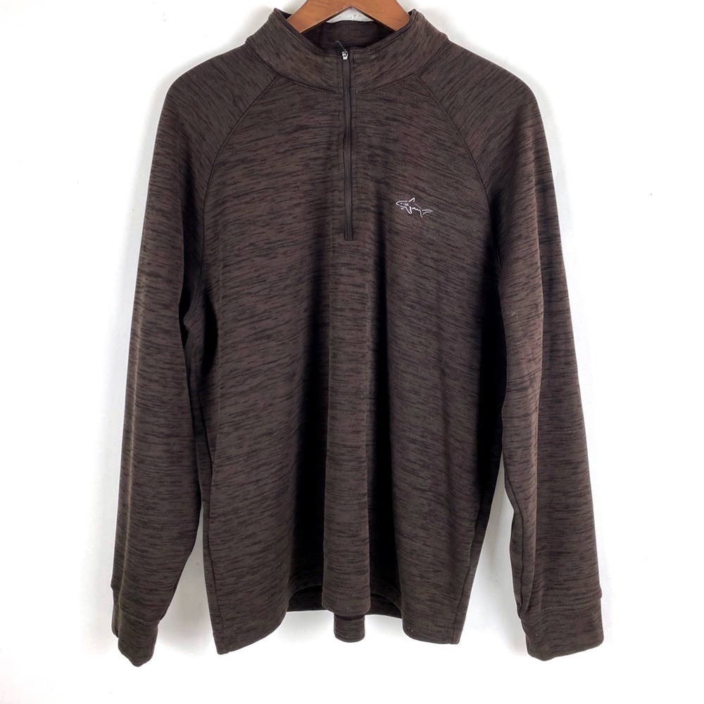 Greg Norman Men’s 1/4 Zip Pullover Large Brown